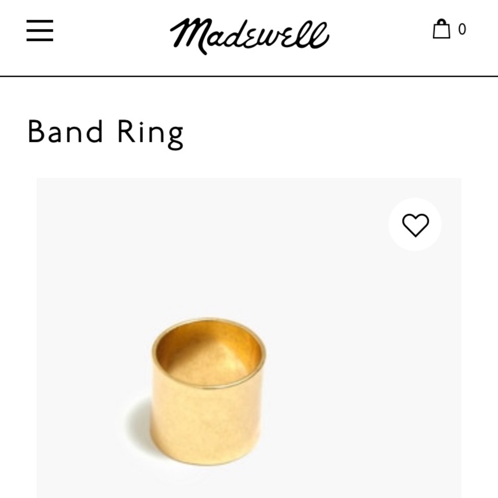 NWOT Madewell Band Ring